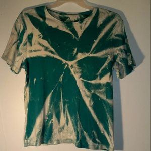 Green/White Tie Dye 1X Tshirt